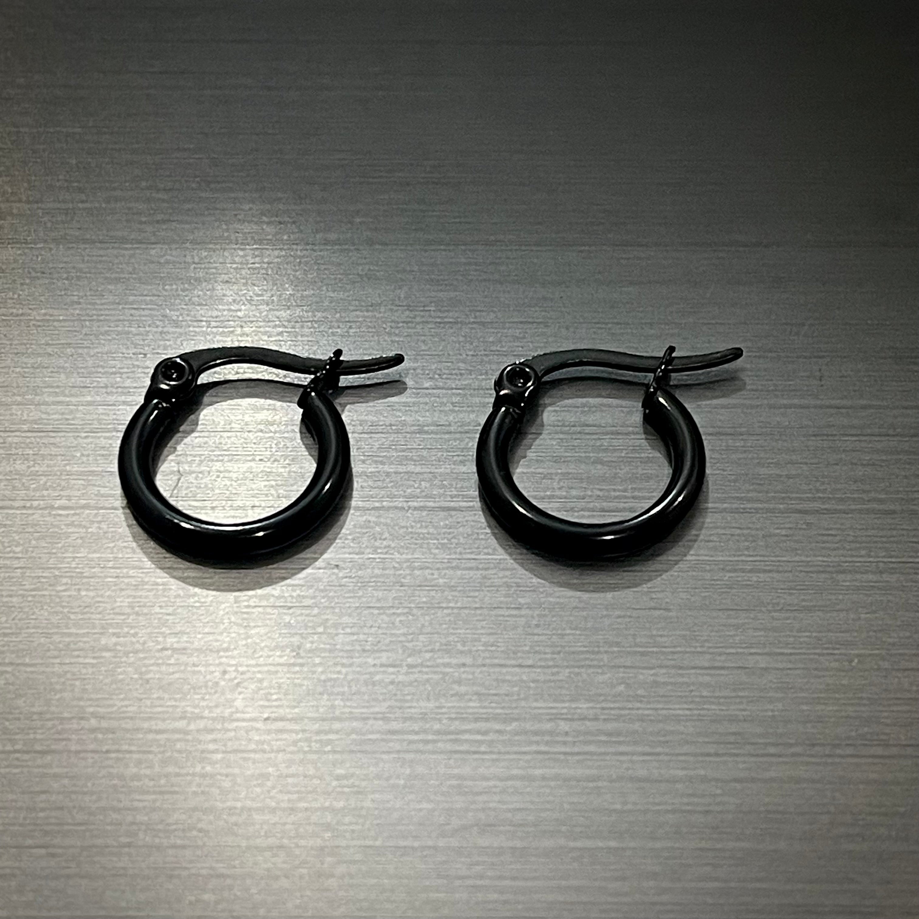 Black Piercing Simple Bali Stud Earring For Men online in Pakistan