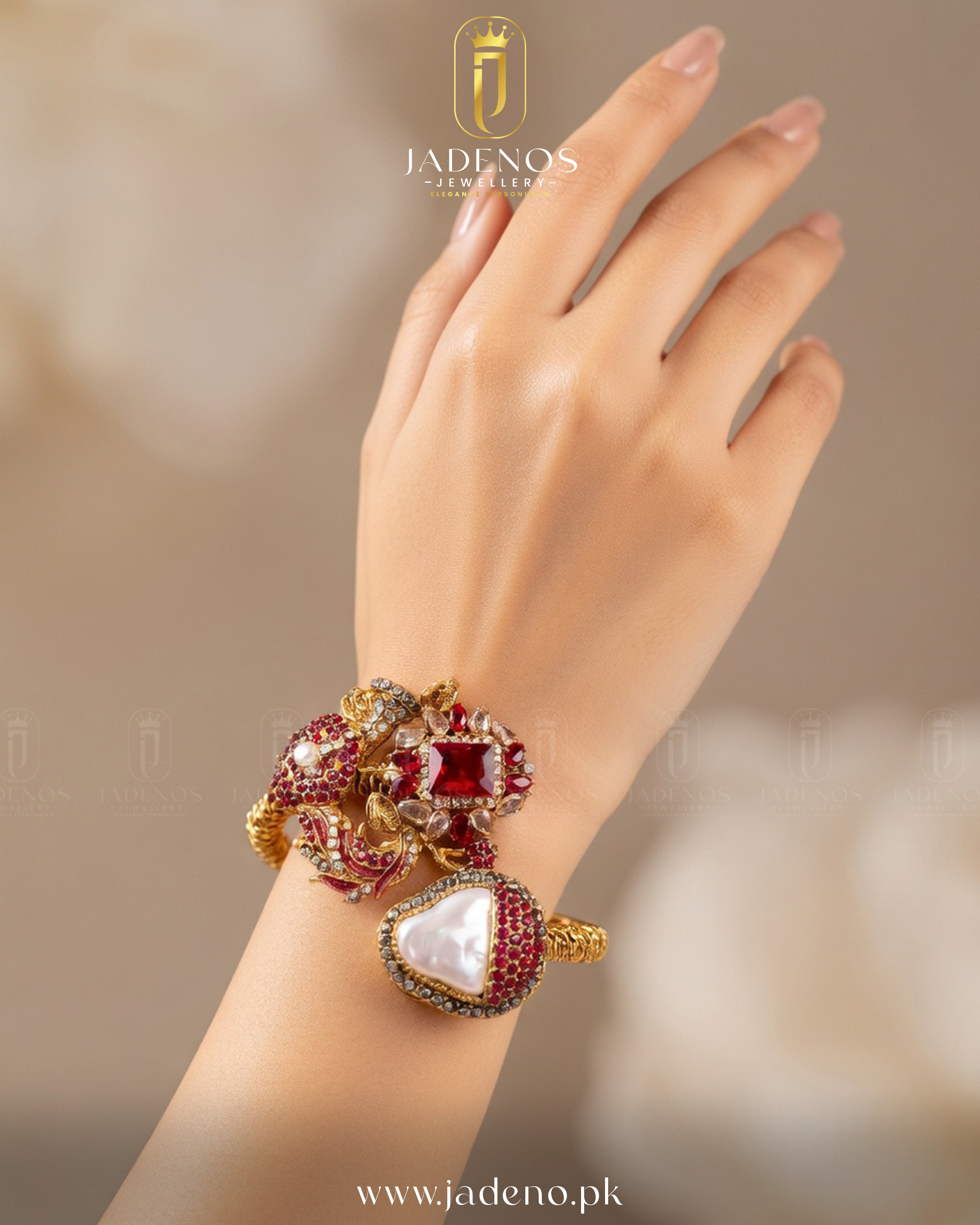 The Garnet Bloom Adjustable Bracelet