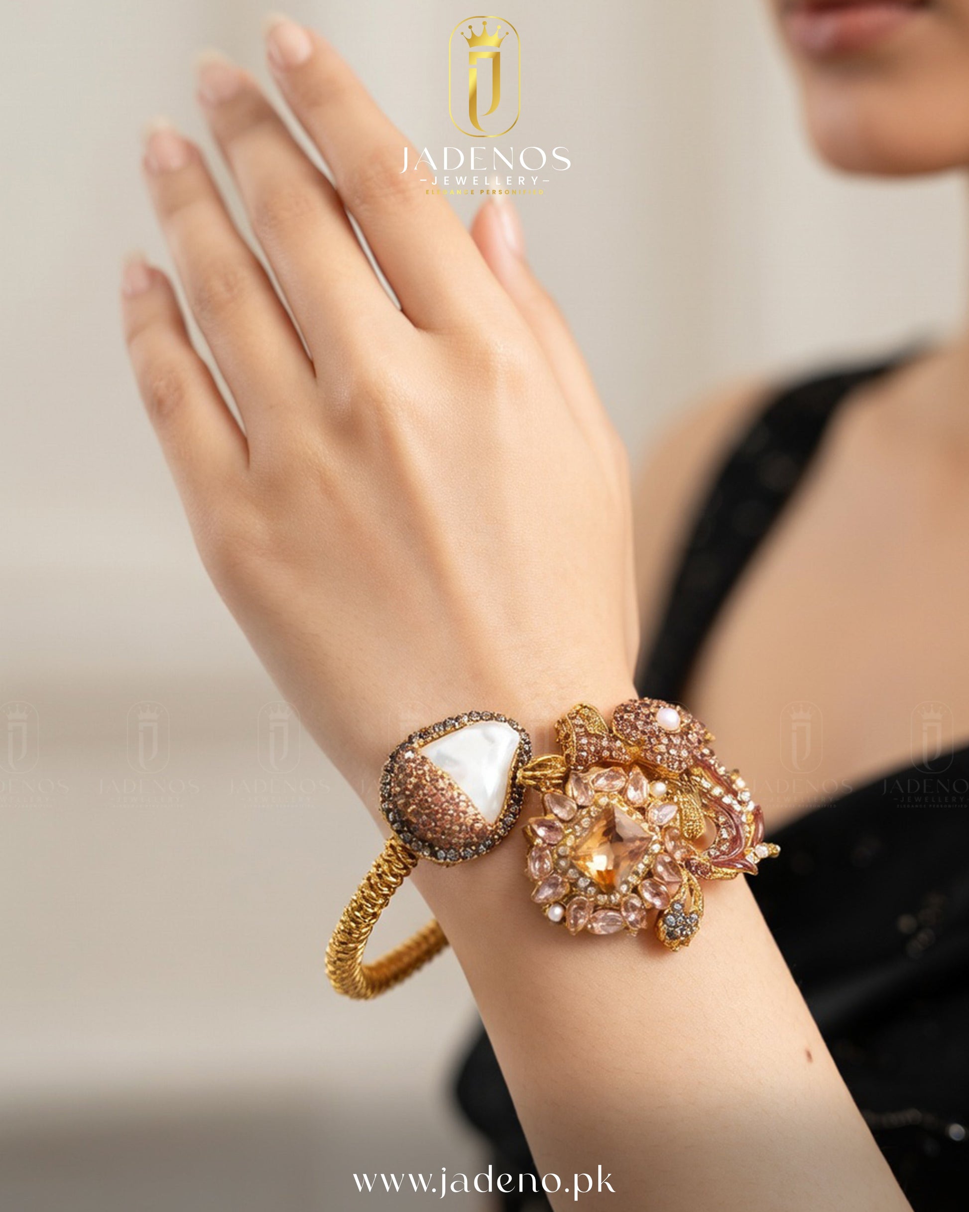 The Garnet Bloom Adjustable Bracelet