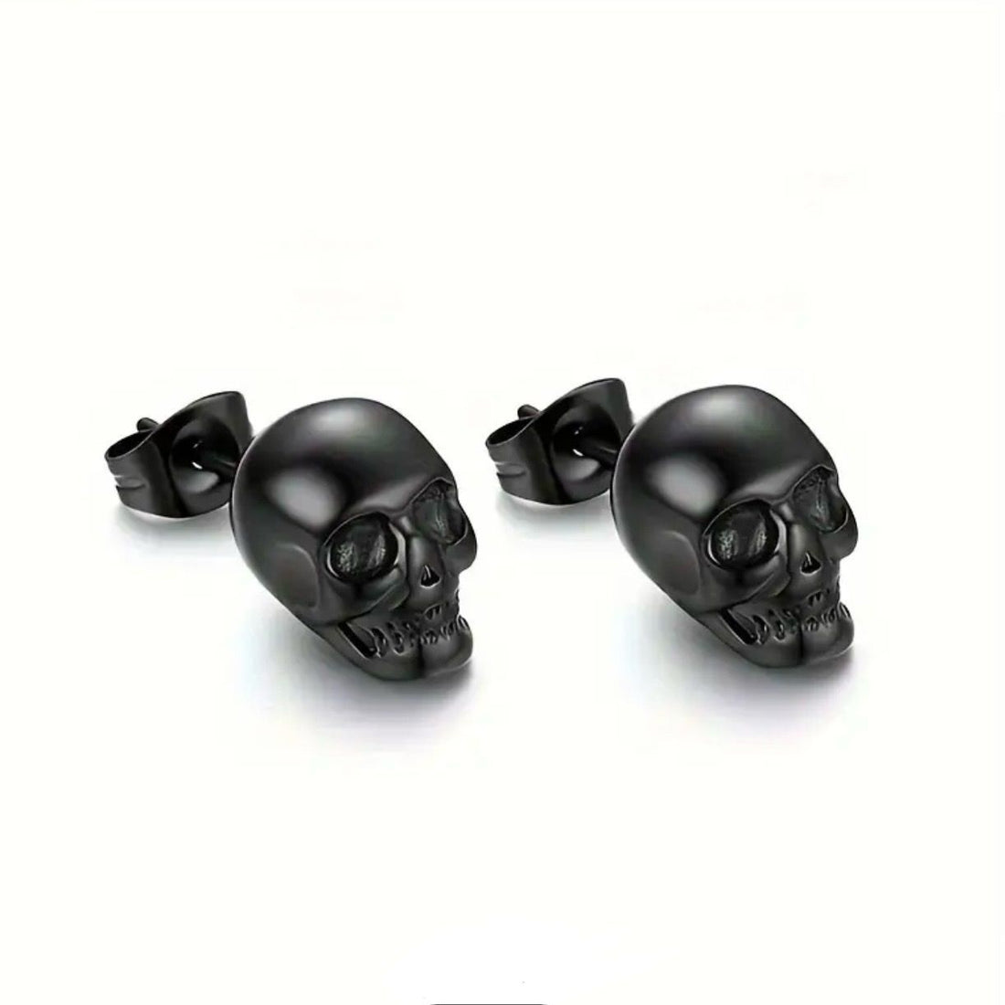 Black skull earrings for men online in Pakistan