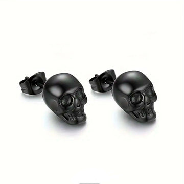 Black skull earrings for men online in Pakistan