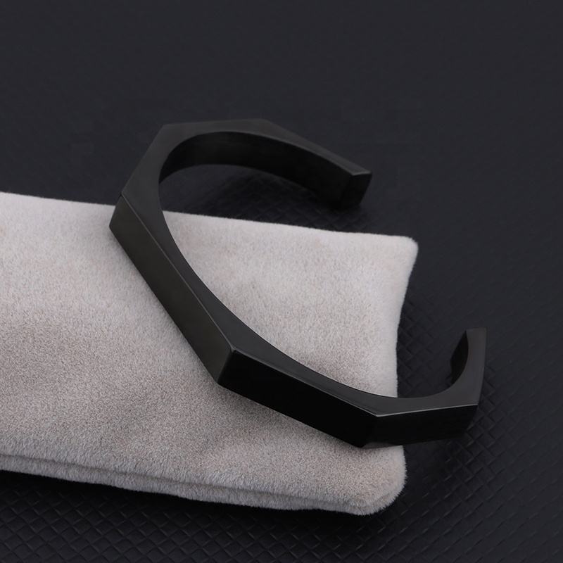 Black Stainless Steel Hexagon Bracelet