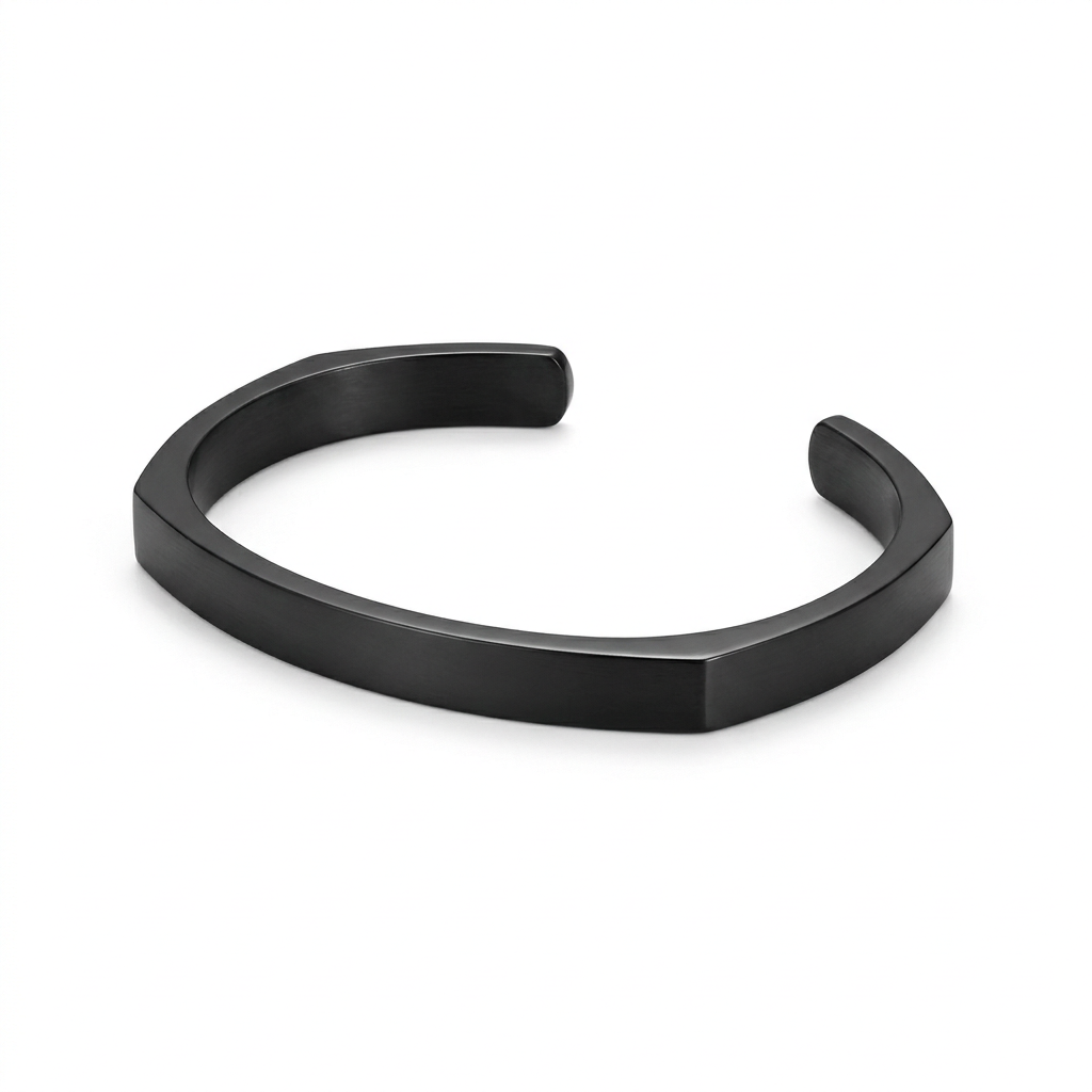 Black Stainless Steel Hexagon Bracelet