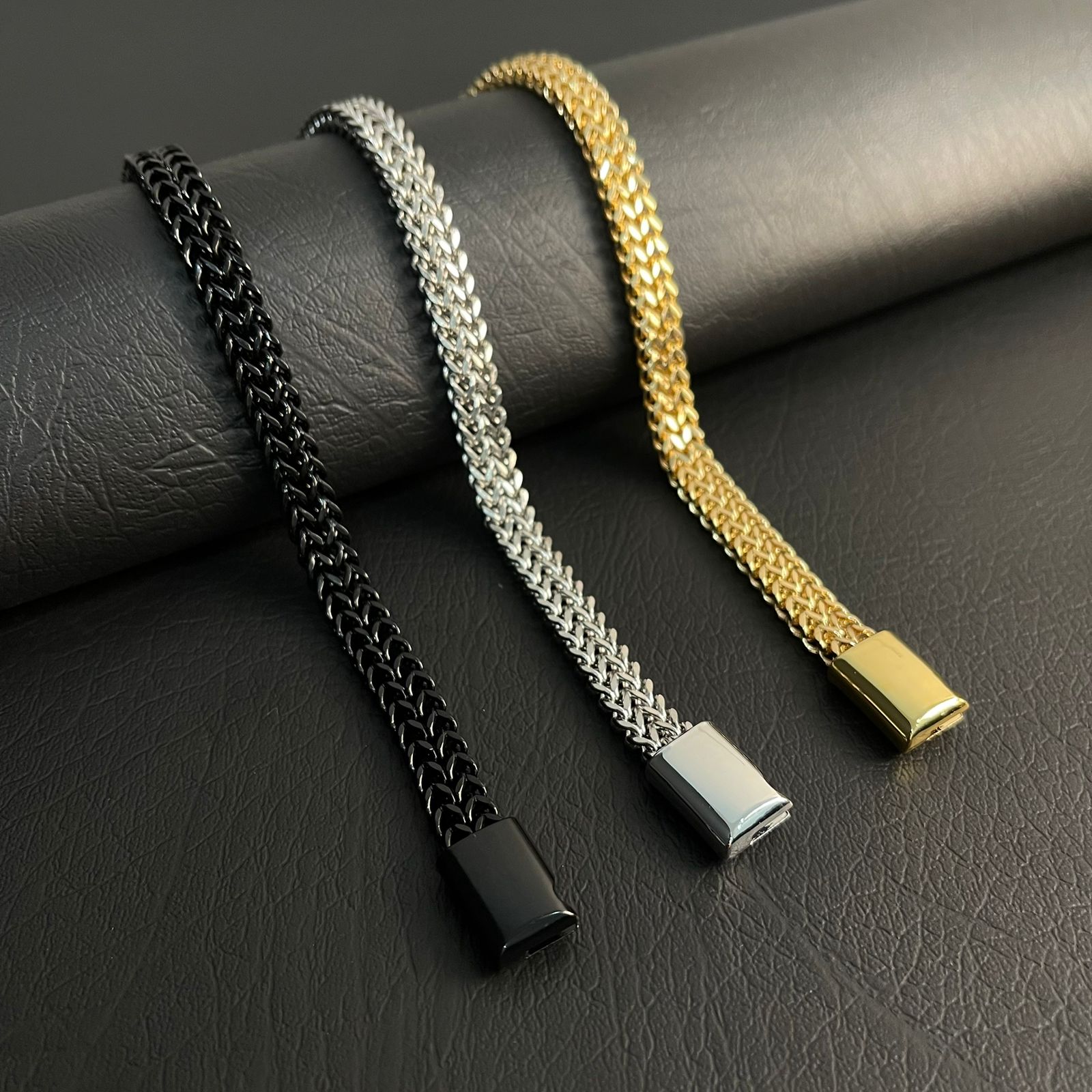 8mm Foxtail Chain Bracelet for Men