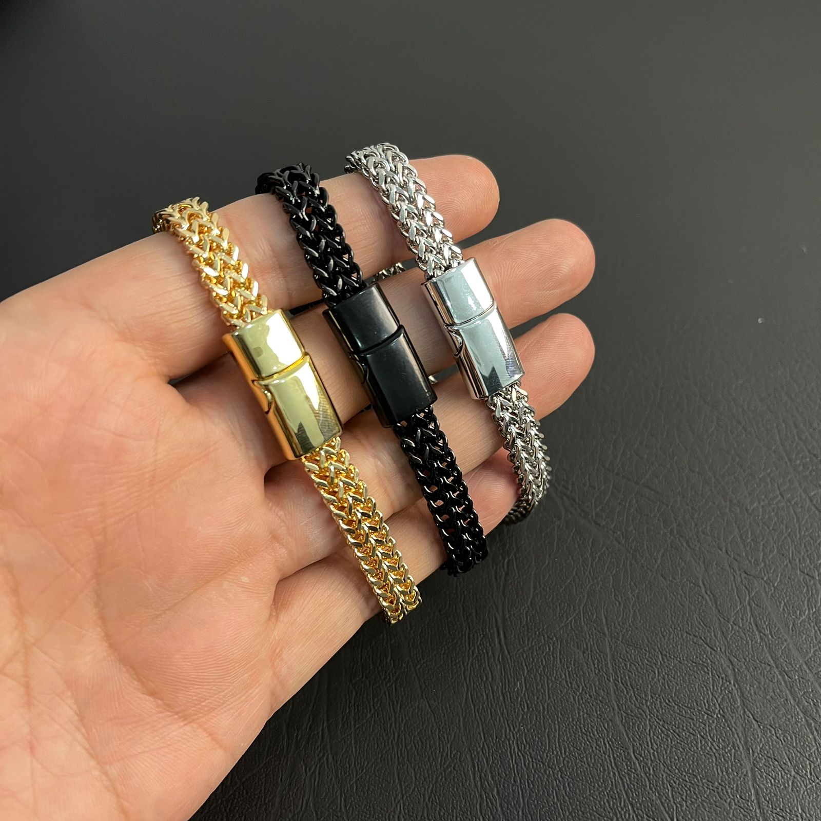 8mm Foxtail Chain Bracelet for Men