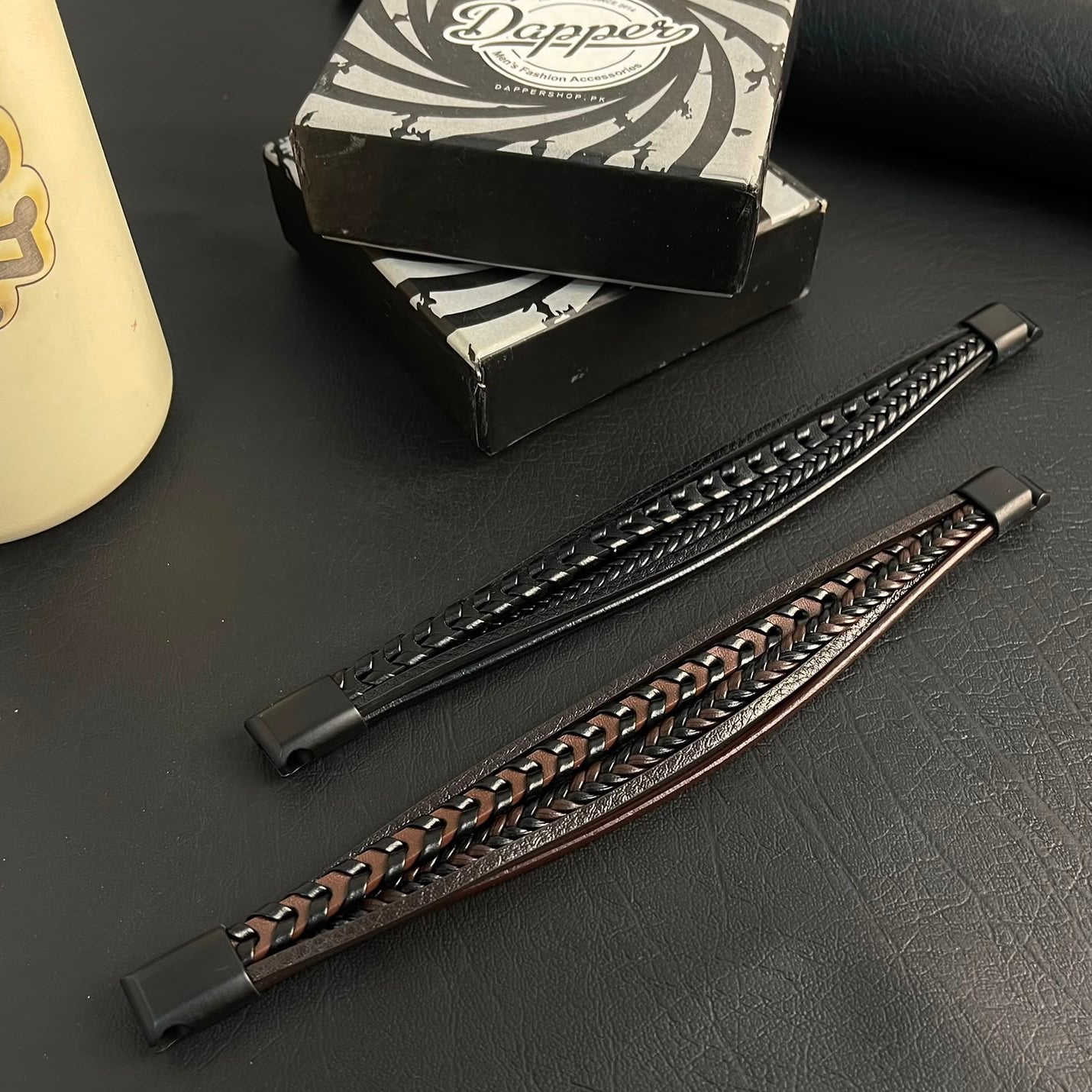 premium leather bracelets for men online In Pakistan